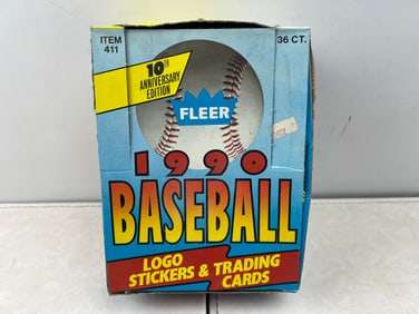 1990 Fleer Baseball Complete Wax Box