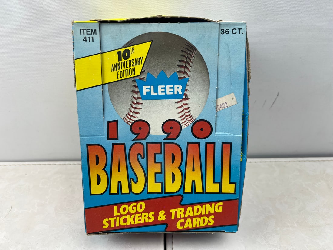 1990 Fleer Baseball Complete Wax Box (1 of 2)