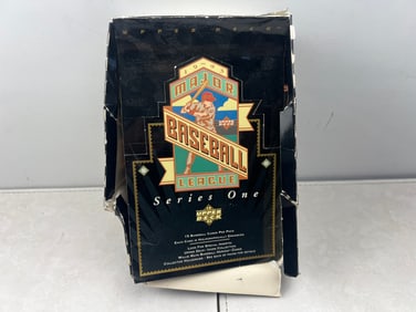 1993 Upper Deck Series 1 Baseball Partial Wax Box - 20 Packs