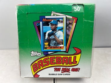 1990 Topps Baseball Sealed Cello Pack Wax Box
