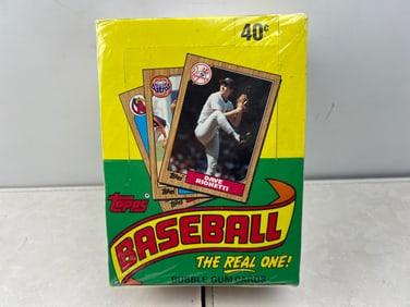 1987 Topps Baseball Sealed Wax Box - Partial Seal Tearing