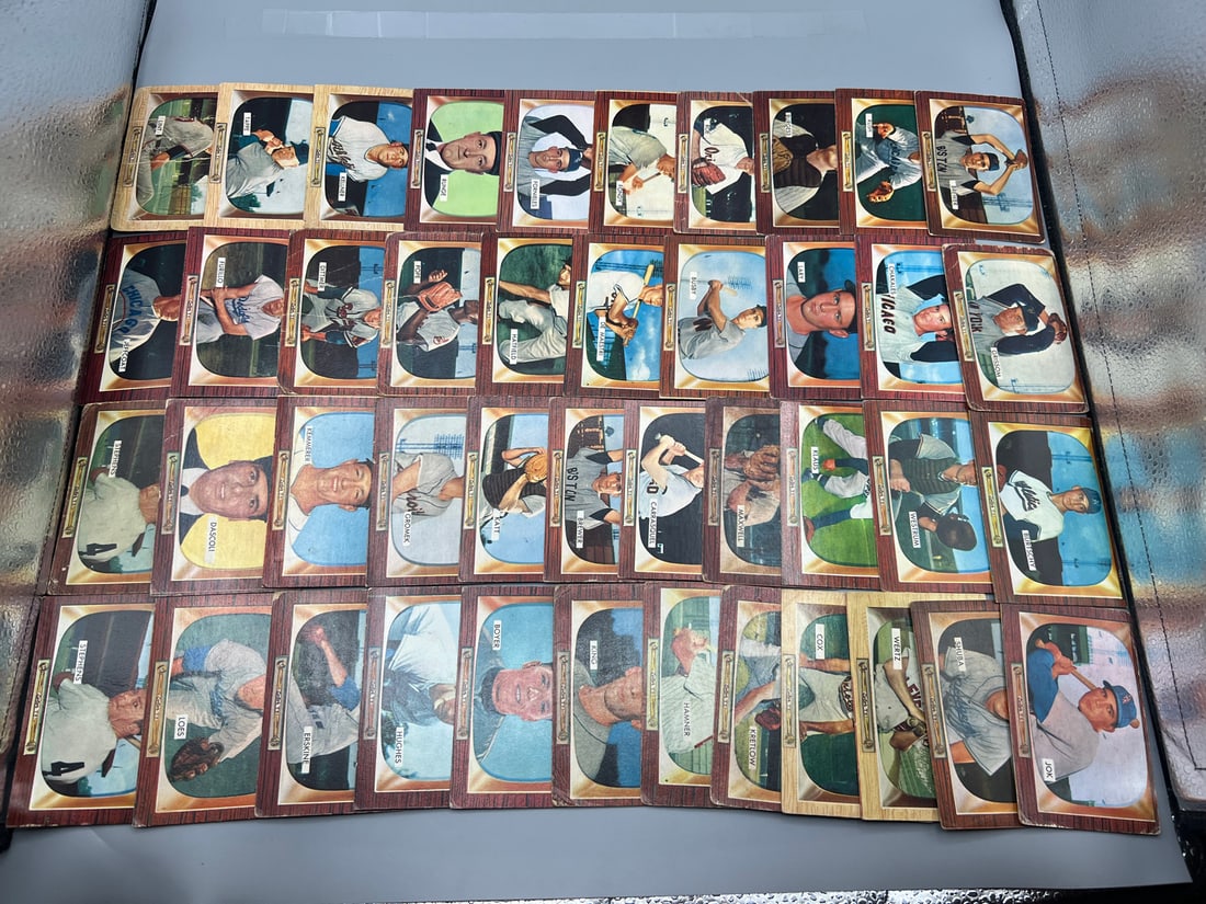 Lot of (40+) 1955 Bowman Baseball Cards - Varying Conditions - With 2 Umpire Cards (1 of 9)