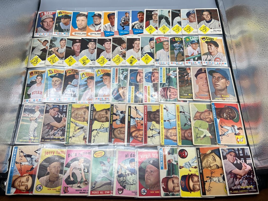 Lot of (50) Assorted 1950's & 1960's Baseball Cards - Varying Conditions (1 of 5)