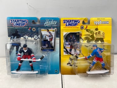 1998 & 1999 Kenner Starting Lineup Hockey Wayne Gretzky Figures In Boxes