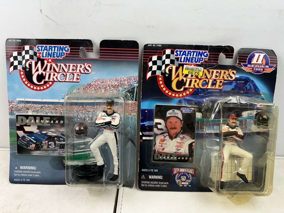 1997 & 1998 Kenner Starting Lineup Winners Circle Dale Earnhardt Racing Figures In Boxes (1 of 2)
