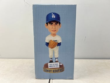 2012 Time Warner Cable Los Angeles Dodgers Sandy Koufax Hall of Fame Bobblehead In Box