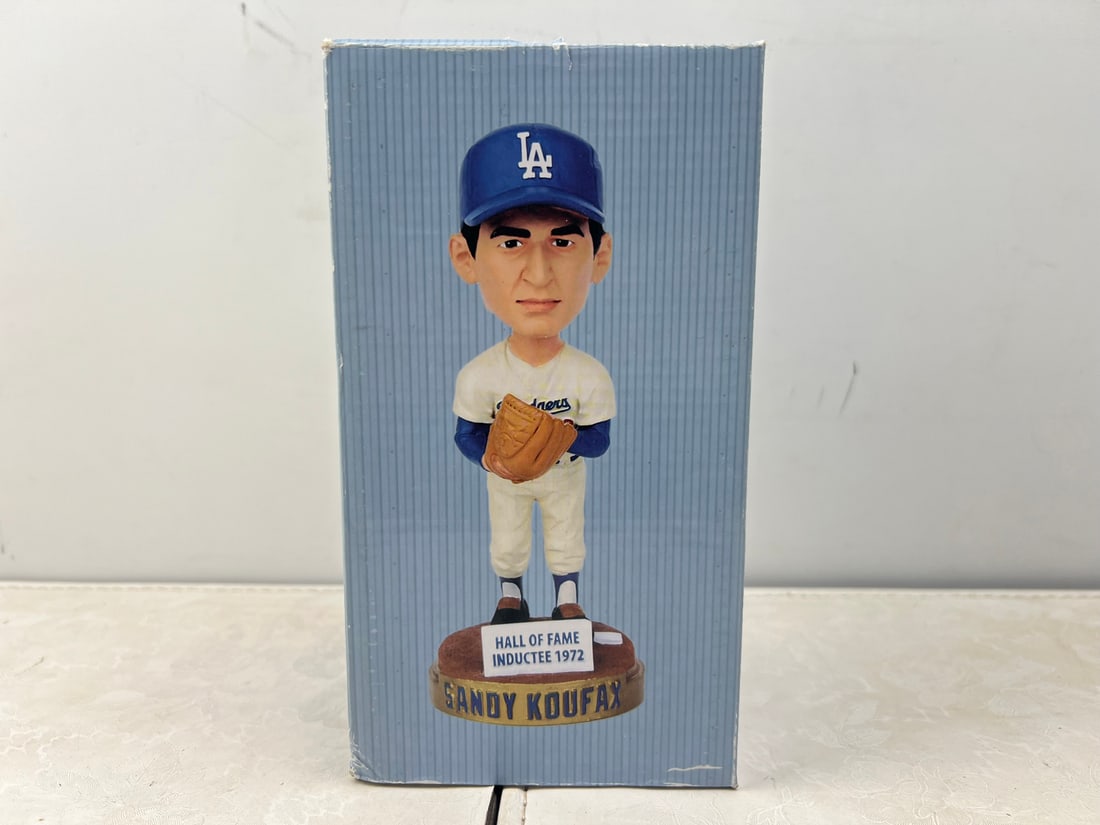 2012 Time Warner Cable Los Angeles Dodgers Sandy Koufax Hall of Fame Bobblehead In Box (1 of 3)