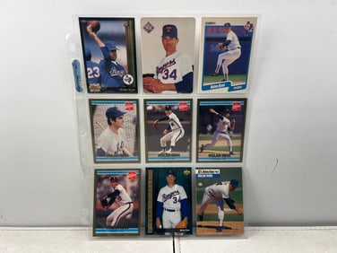 Lot of (9) Assorted Nolan Ryan Baseball Cards - Varying Conditions