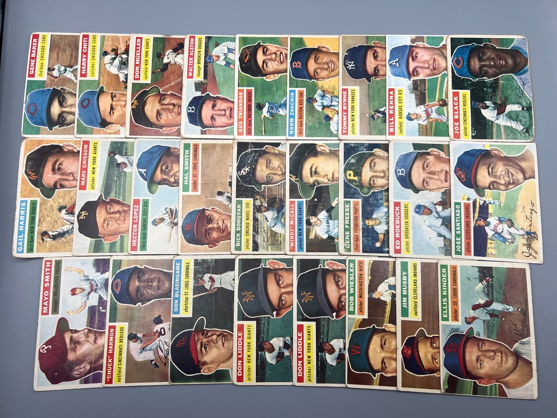 Lot of (26) 1956 Topps Baseball Cards - Varying Conditions (1 of 9)