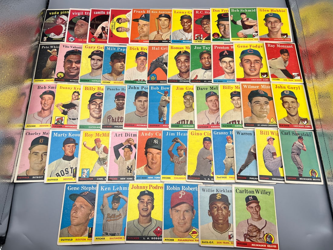 Lot of (50) 1958 Topps Baseball Cards W/ 4 1959 Topps Cards - Varying Conditions (1 of 5)