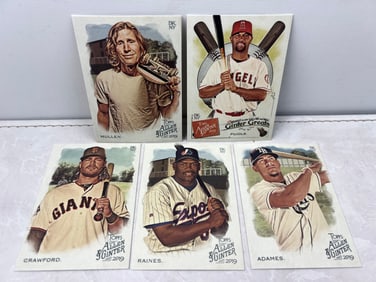 Lot of (5) 2019 Topps Allen & Ginter Baseball Cards W/ Rodney Mullen RC #159 - Varying Conditions