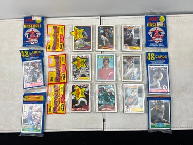 Lot of (5) Assorted 1980's Baseball Unopened Rack Packs - (2) 1989 Score, (2) 1989 Topps, & (1) 1988