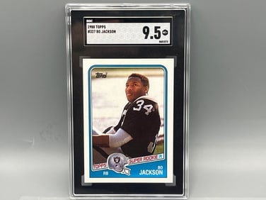 1988 Topps Bo Jackson RC #327 SGC Mint+ 9.5