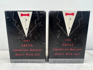 Lot of (2) 1991 Arena American Hockey Draft Pick Sets - 1 Set Is Missing COA Card
