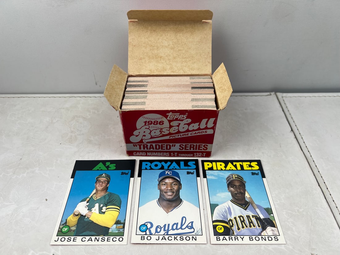 1986 Topps Traded Baseball Set W/ Jose Canseco RC, Bo Jackson RC, & Barry Bonds RC (1 of 3)