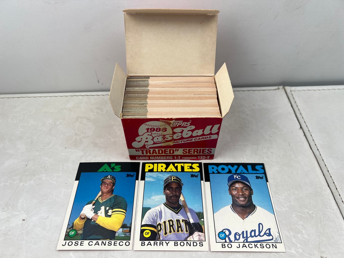 1986 Topps Traded Baseball Set W/ Jose Canseco RC, Bo Jackson RC, & Barry Bonds RC: 1986 Topps Traded Baseball Set W/ Jose Canseco RC, Bo Jackson RC, & Barry Bonds RC