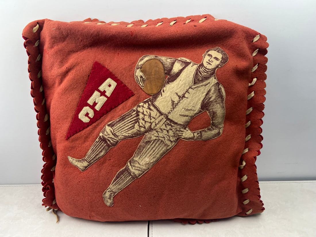 Vintage American Midwest Conference Football Pillow: Vintage American Midwest Conference Football Pillow