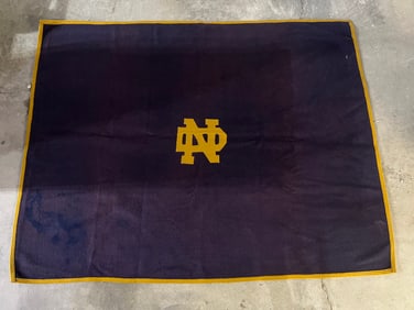 Vintage Notre Dame Wool Blanket