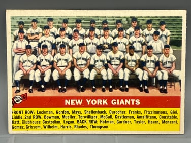 1956 Topps New York Giants Team Card #226