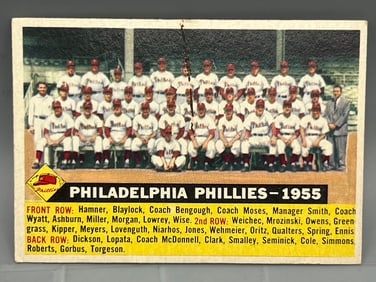 1956 Topps Philadelphia Phillies #72 - w/1955 Year SP Variation