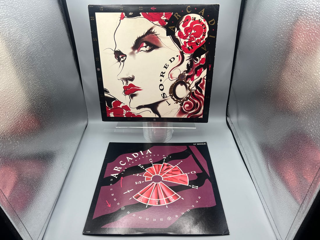 Arcadia (2 Record Lot): So Red the Rose (1985), LP, with lyric sheet; Election Day/She's Moody and (1 of 6)