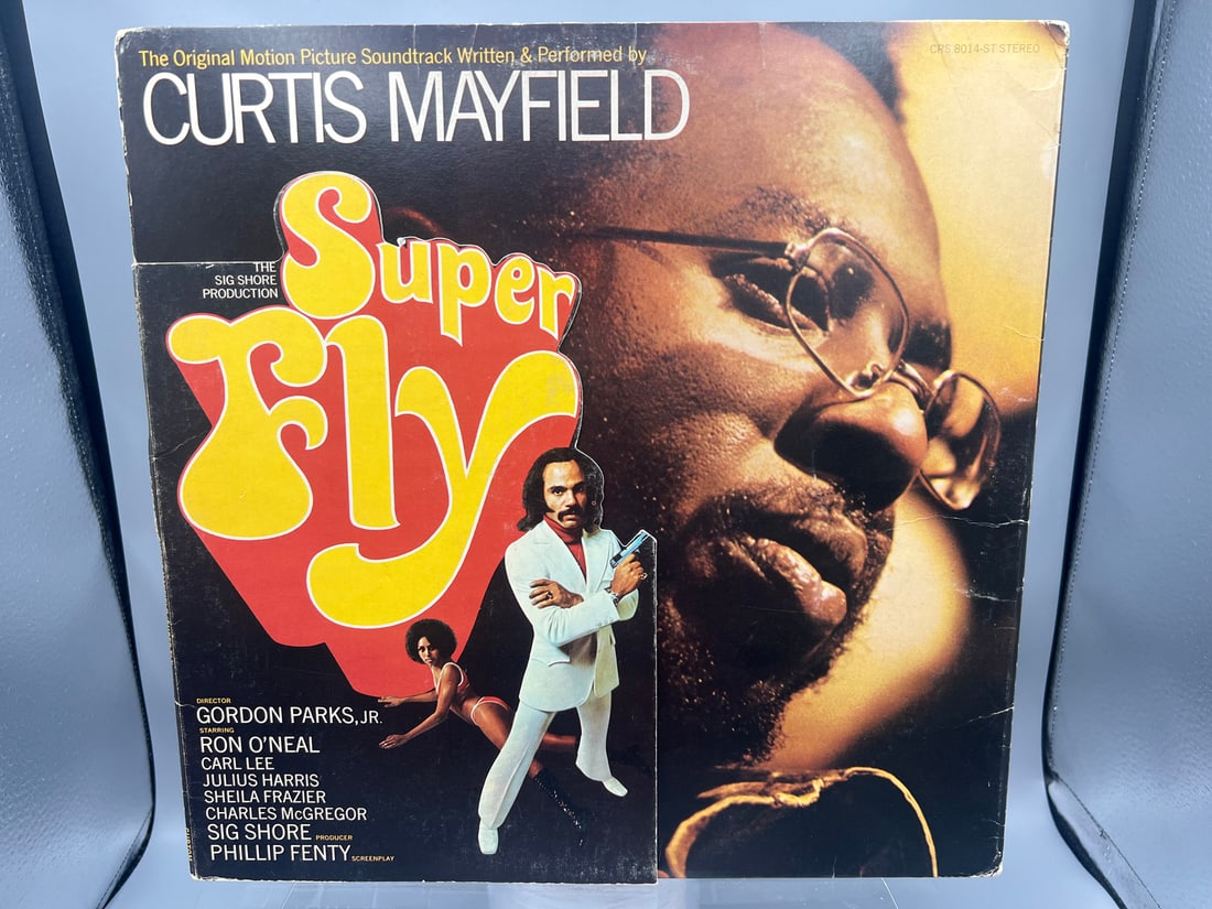 Curtis Mayfield: Super Fly Original Motion Picture Soundtrack (1972), fold-out/die-cut flap cover,: Curtis Mayfield: Super Fly Original Motion Picture Soundtrack (1972), fold-out/die-cut flap cover, cover has light creasing
