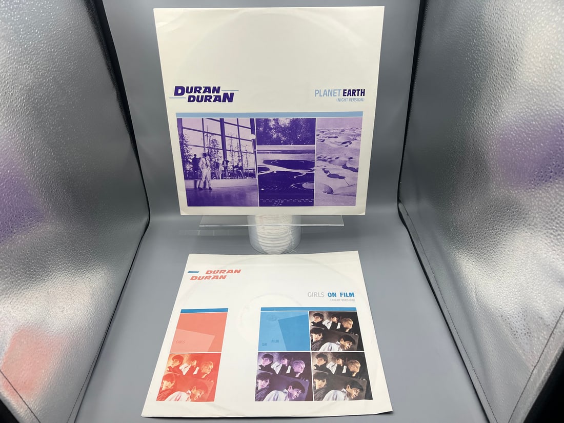 Duran Duran (Two 12-inch 45rpm lot): Planet Earth - night version/Late Bar (1981), UK Pressing; and (1 of 6)