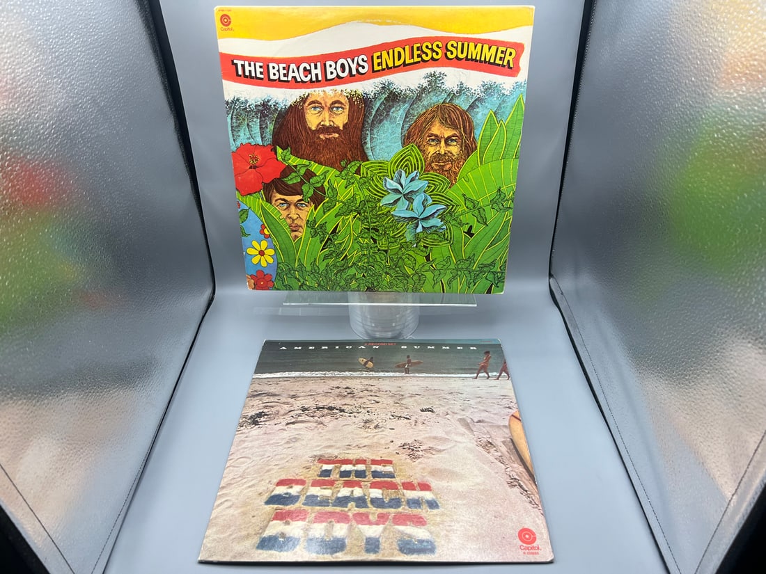 Beach Boys (2 LP Lot): Endless Summer (1978), gatefold, 2 LPs, reissue; and American Summer (1975), (1 of 10)