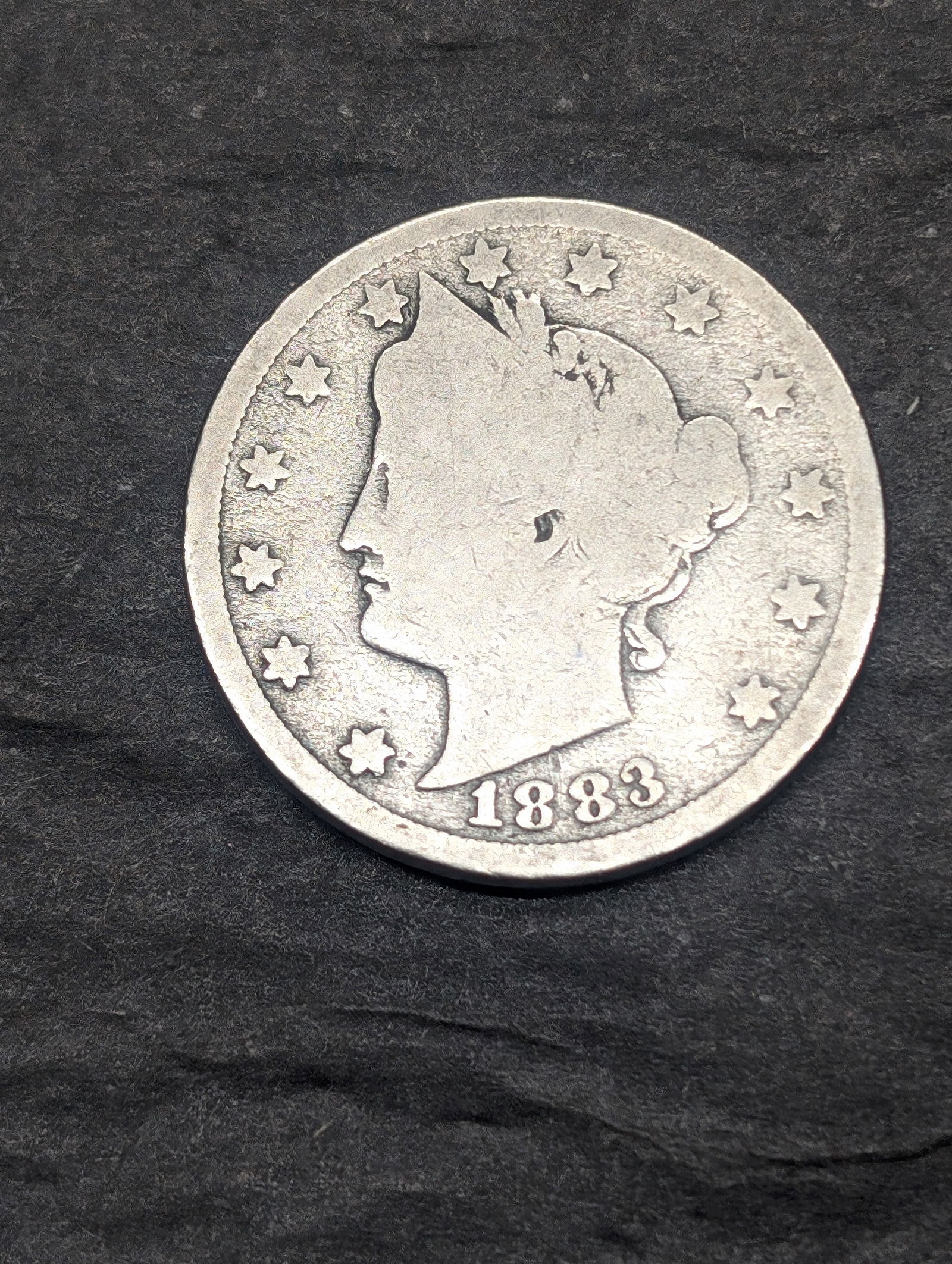 **SCARCE DATE - GOOD+** 1883 w/ Cents Liberty Head V-Nickel (1 of 2)