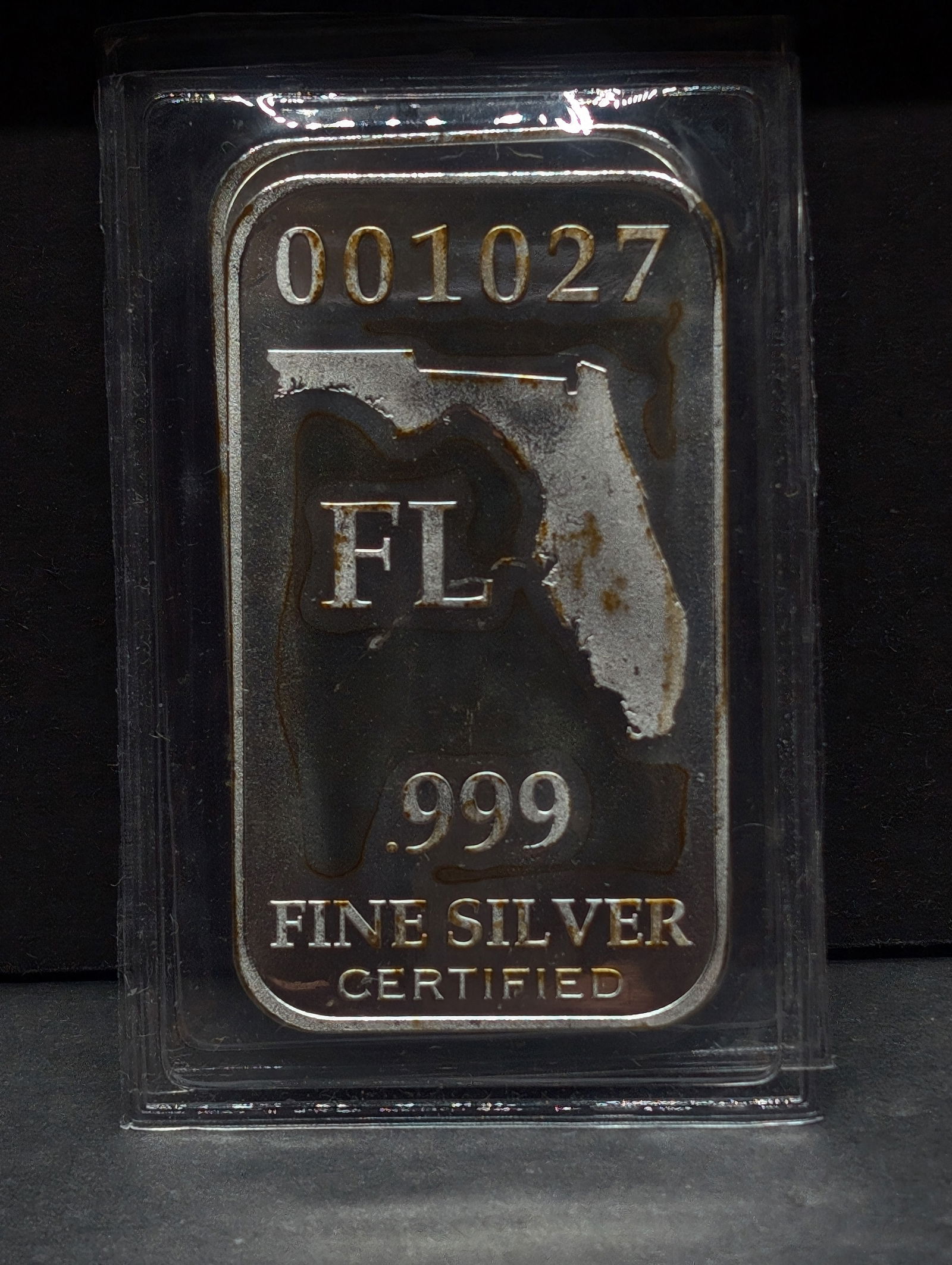 1/2 Oz. Each .999 FINE SILVER State of Florida Designed Art Bars (2 PCS) (1 of 2)