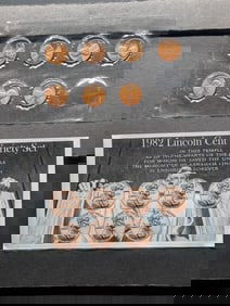 1982 Lincoln Cent Variety Set in Nice Red Condition