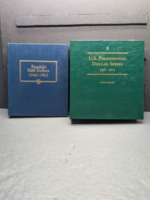 *EMPTY* Franklin Half Dollar & Presidential Dollar Collector's Books