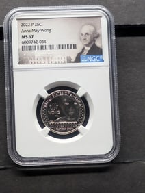 2022-P Anna May Wong Quarter - NGC MS67