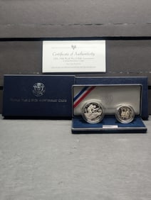1991-1995-W&P PROOF WWII 50th Anniv. Commem 2-Coin Set in OGP w/ COA