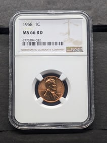 1958 Lincoln Wheat Cent - NGC MS66 RD