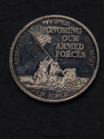 1 Oz. .999 FINE SILVER Honoring Our Armed Forces Designed Coin