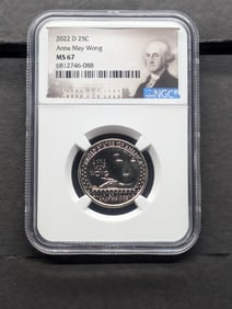 2022-D Anna May Wong Quarter - NGC MS67