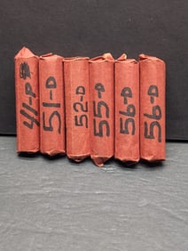 Six Bankrolls of Lincoln Wheat Cents