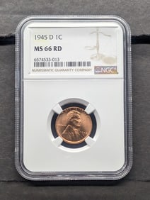 1945-D Lincoln Wheat Cent - NGC MS66 RD