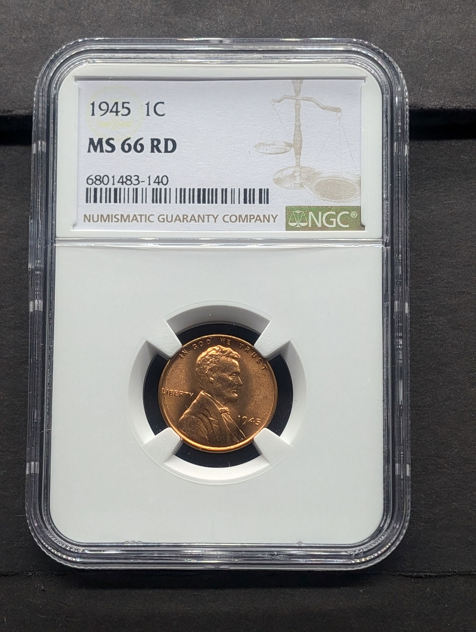 1945 Lincoln Wheat Cent - NGC MS66 RD (1 of 3)