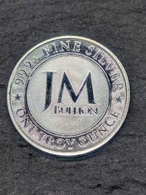 1 Oz. .999 FINE SILVER JM Bullion Designed Coin