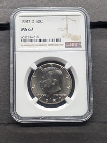 1987-D Kennedy Half Dollar - NGC MS67