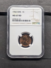 1966 SMS Lincoln Memorial Cent - NGC MS67 RD