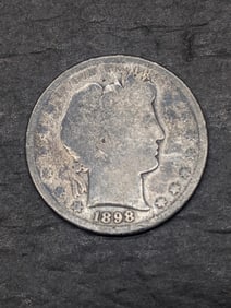 1898-S Barber Silver Half Dollar