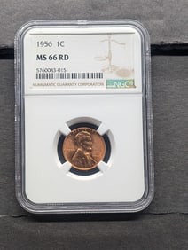 1956 Lincoln Wheat Cent - NGC MS66 RD