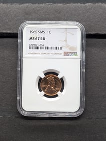 1965 SMS Lincoln Memorial Cent - NGC MS67 RD