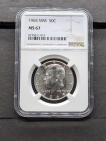 1965 SMS Kennedy Half Dollar - NGC MS67