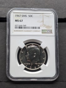 1967 SMS Kennedy Half Dollar - NGC MS67