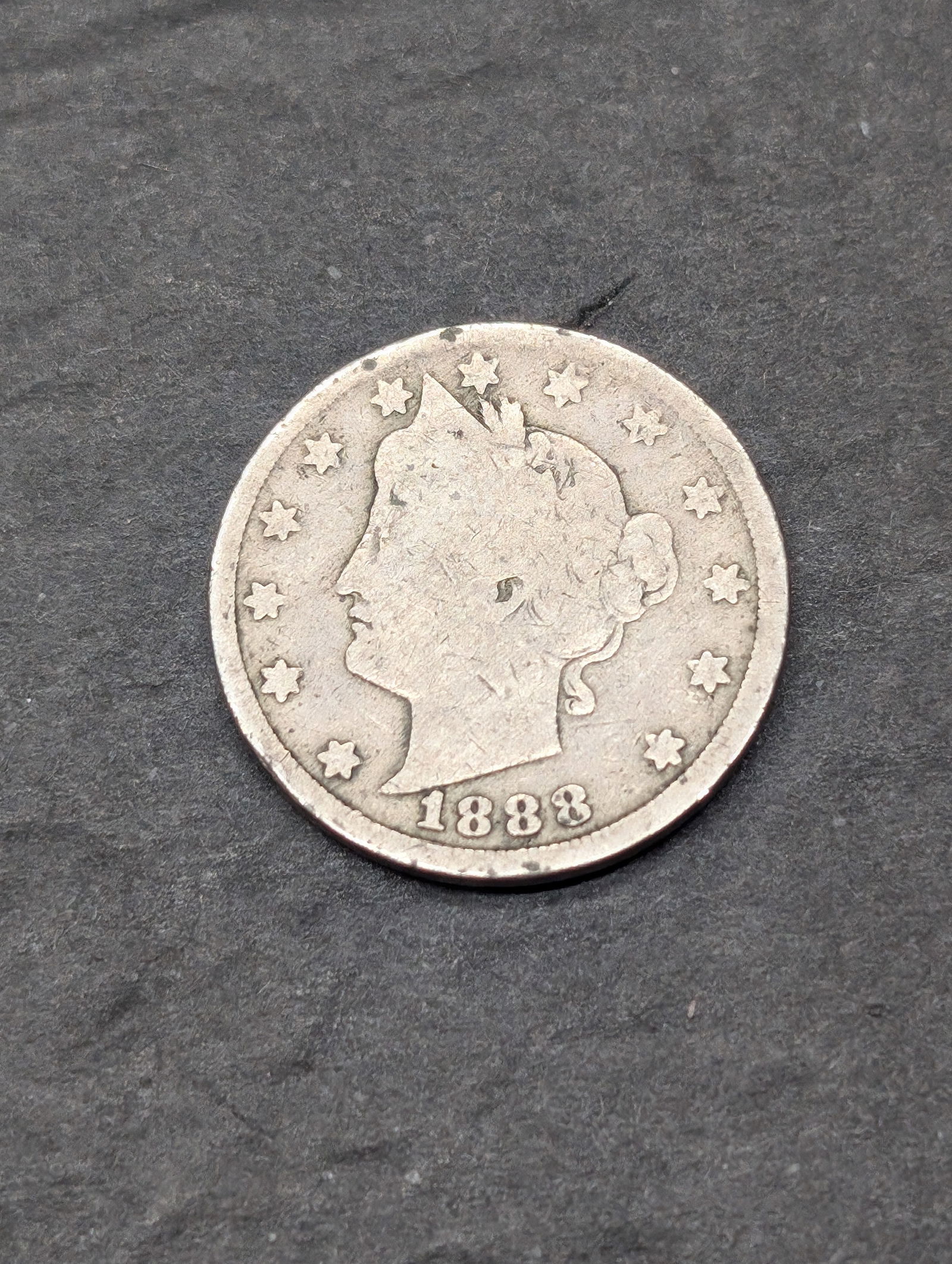 **SCARCE DATE - GOOD+** 1888 Liberty Head V-Nickel (1 of 2)