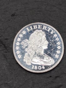 1 Oz. .999 FINE SILVER Draped Bust Designed Coin